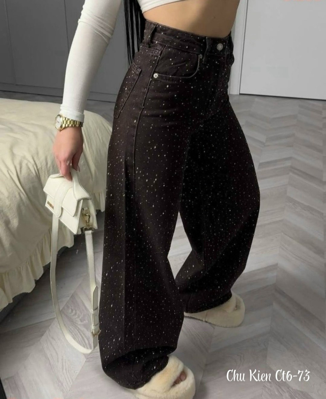джинсы со стразами,женские джинсы со стразами,джинсы широкие со стразами,штаны со стразами,джинсы с пайетками