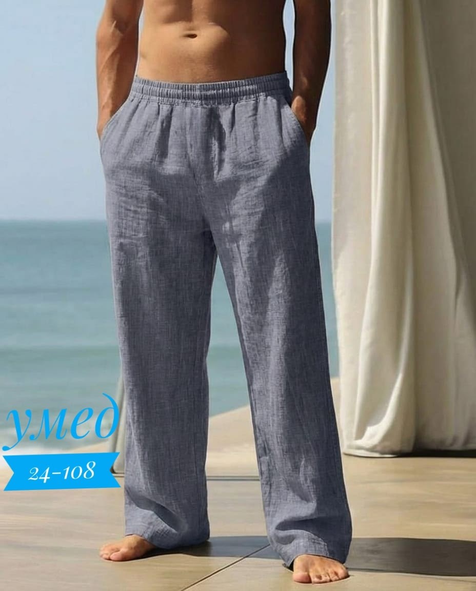мужские льняные брюки,льняные брюки,мужские летние тонкие брюки,мужские широкие брюки,мужские летние льняные брюки