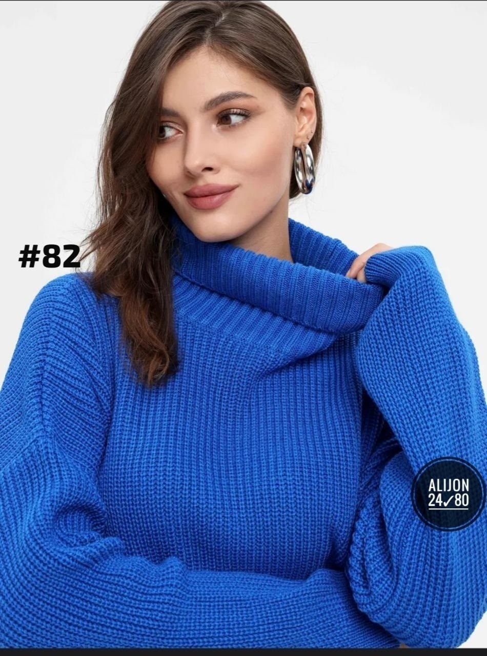 свитер вязаный оверсайз с горлом кк fashion,женский свитер,свитер оверсайз с горлом укороченный apero knit&home,вязаные свитера женские,свитер розовый