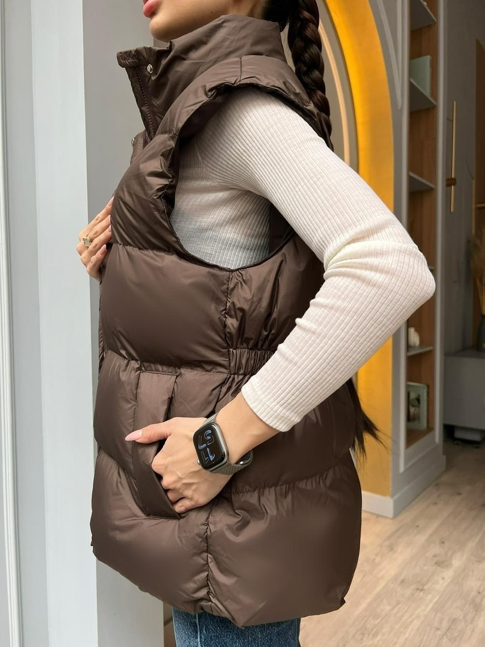 женская жилетка,жилет утепленный,жилет,теплый жилет,жилет женский