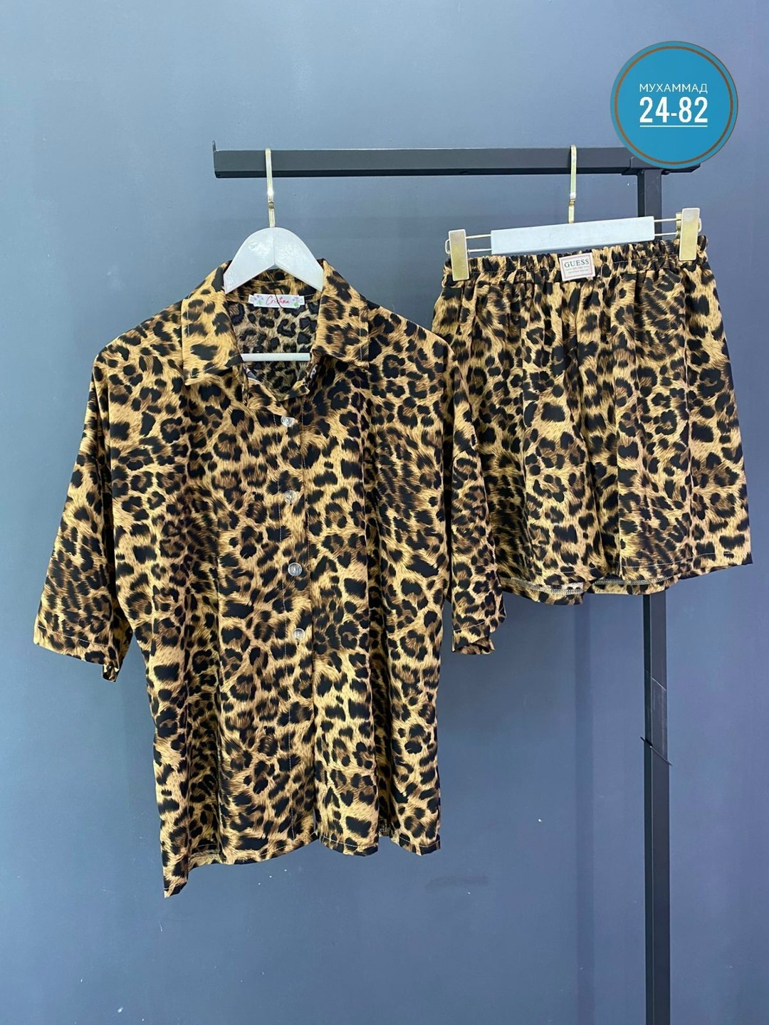 леопардовый костюм,леопардовый костюм с шортами,костюм летний леопардовый шорты и рубашка,женский костюм,женский костюм с шортами