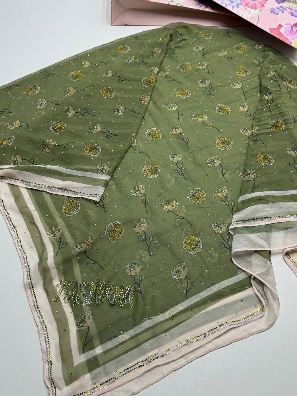 платок женский,двусторонний платок,шарфы и платки,платки шелковые,платок