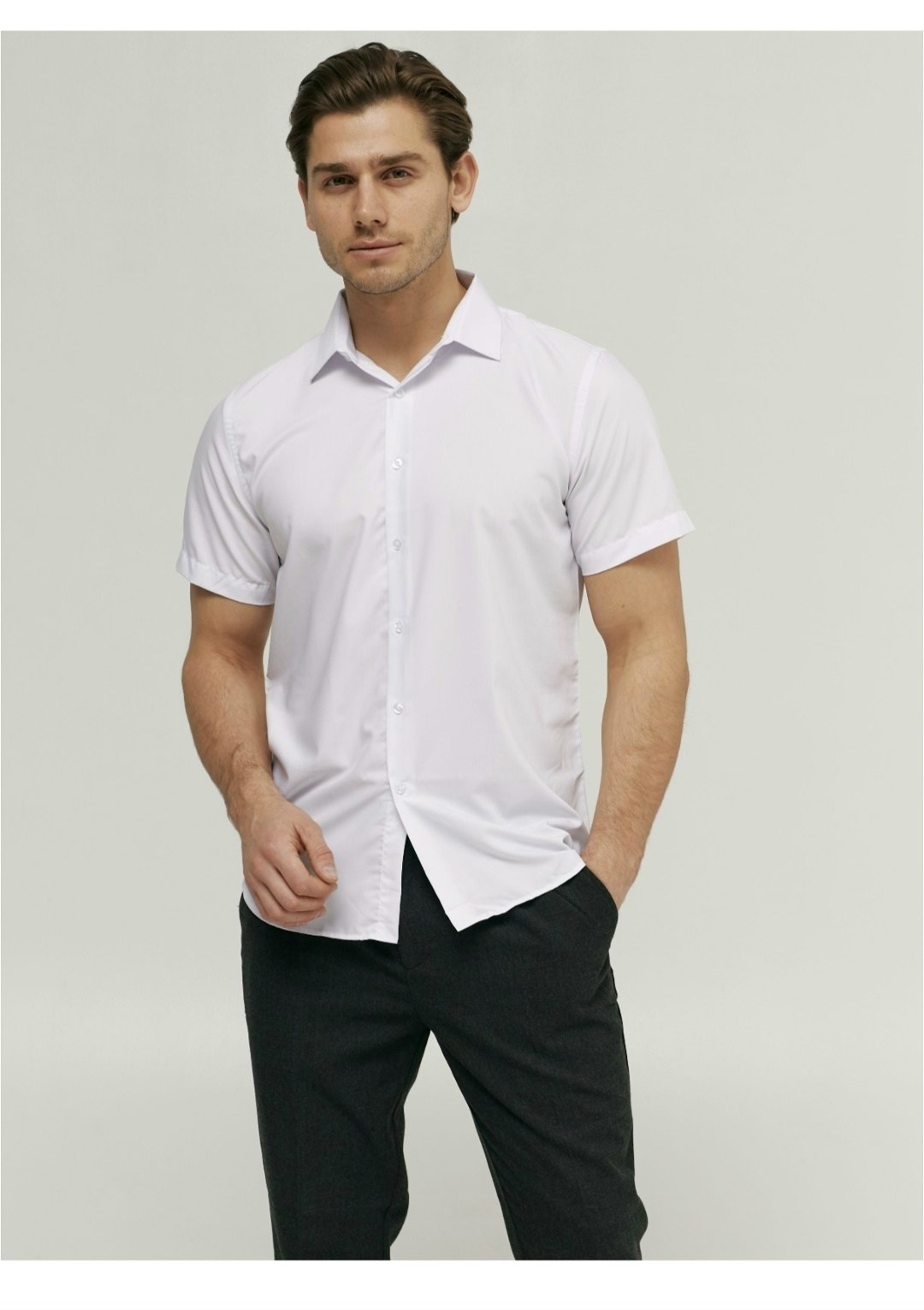 рубашка мужская белая,рубашка мужская с короткими рукавами,рубашка мужская,рубашка мужская классическая с коротким рукавом,рубашка c коротким рукавом классическая essecco