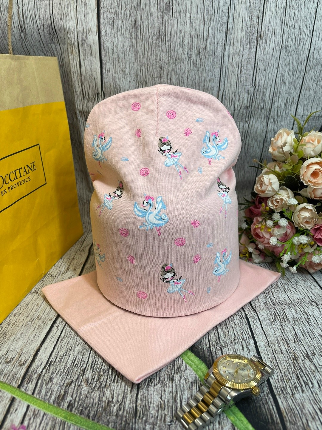 детская трикотажная шапка,шапка комплект,шапка и снуд для детей,шапка для девочек,комплект головной убор