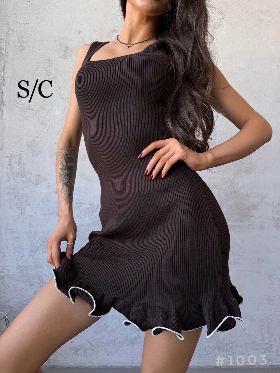 платье женской,платье туника,трикотажное женское платье,женское платье с рюшами,вязаное платье женское