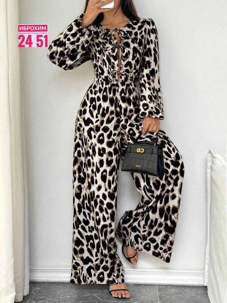 брючный костюм,костюм летний брючный,леопардовый брючный костюм,брючный комплект,костюм летний брючный с рубашкой