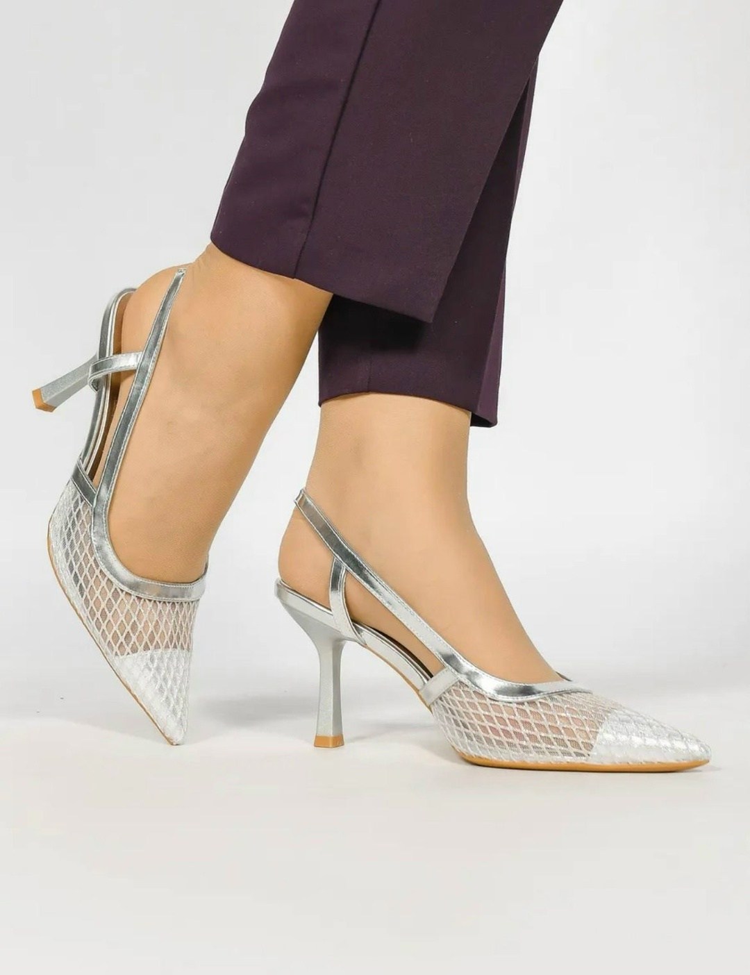 серебристые туфли,туфли с открытые,серебряные туфли,topuklu ayakkabi,туфли с открытой пяткой