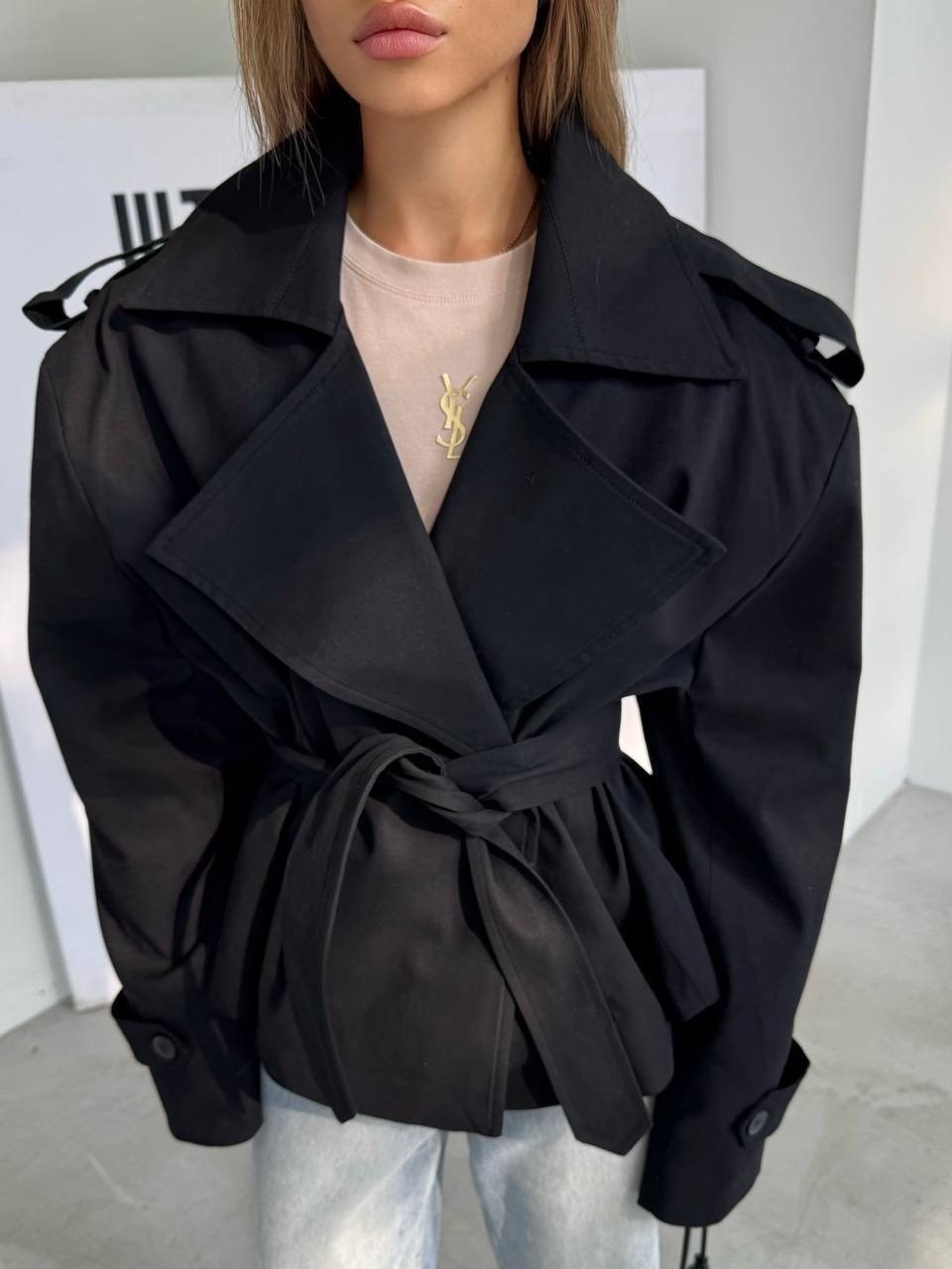 куртка с поясом,тренч,укороченный тренч,полупальто с поясом,куртка с поясом арт. 11550567