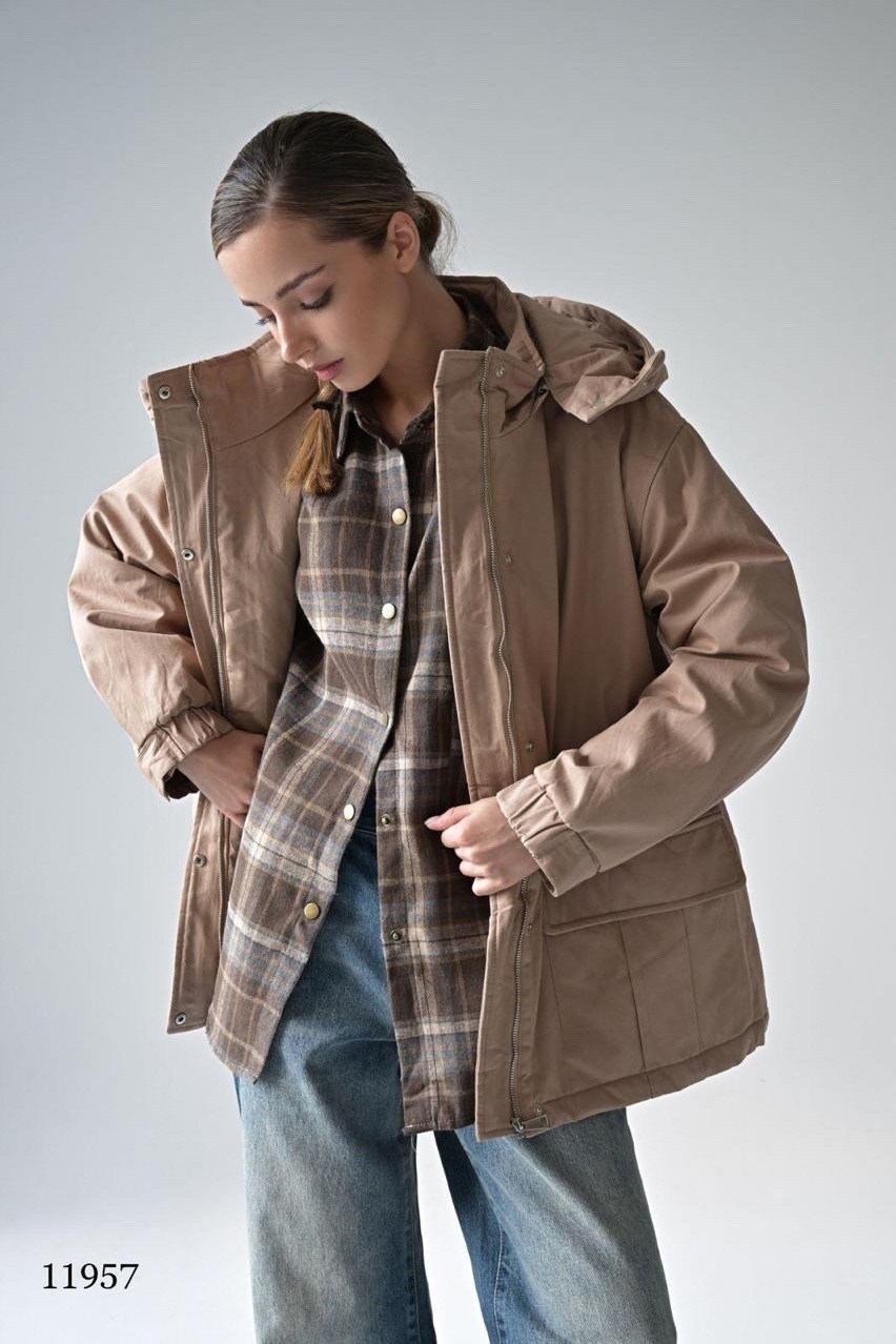 демисезонная куртка с капюшоном kate&tori,куртка женская,зимние куртки,пуховик бежевый,куртка зимняя женская бежевая