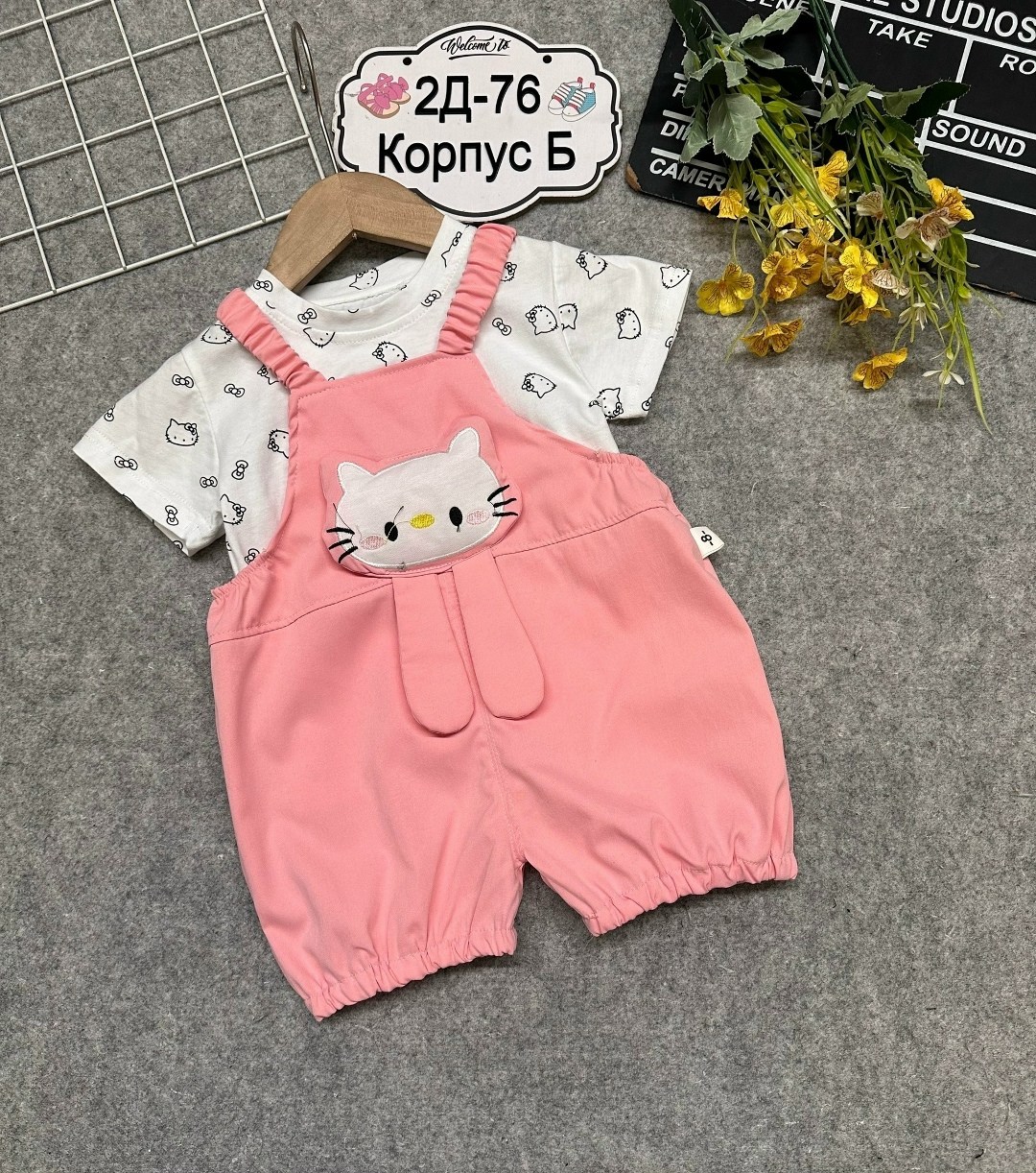 комплект летней одежды для маленьких девочек,комплект одежды девочке,комплект одежды для маленьких девочек,одежда для девочек,комбинезон для девочки