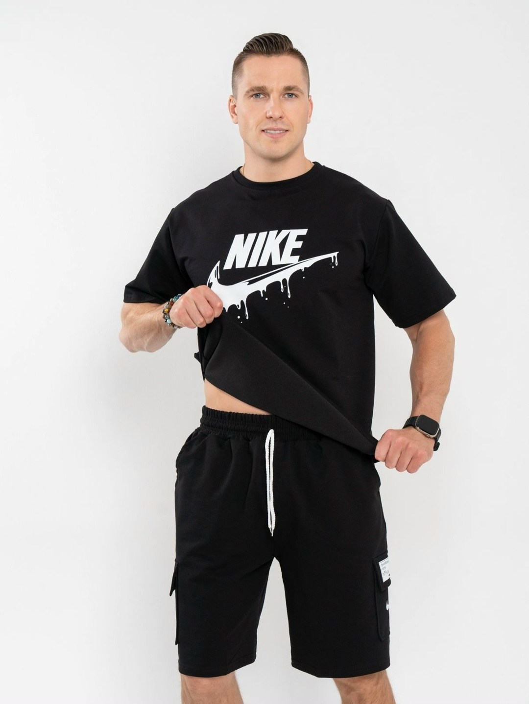 мужской костюм с шортами,костюм с шортам,костюм с шортами найк,спортивные костюм,спортивная форма