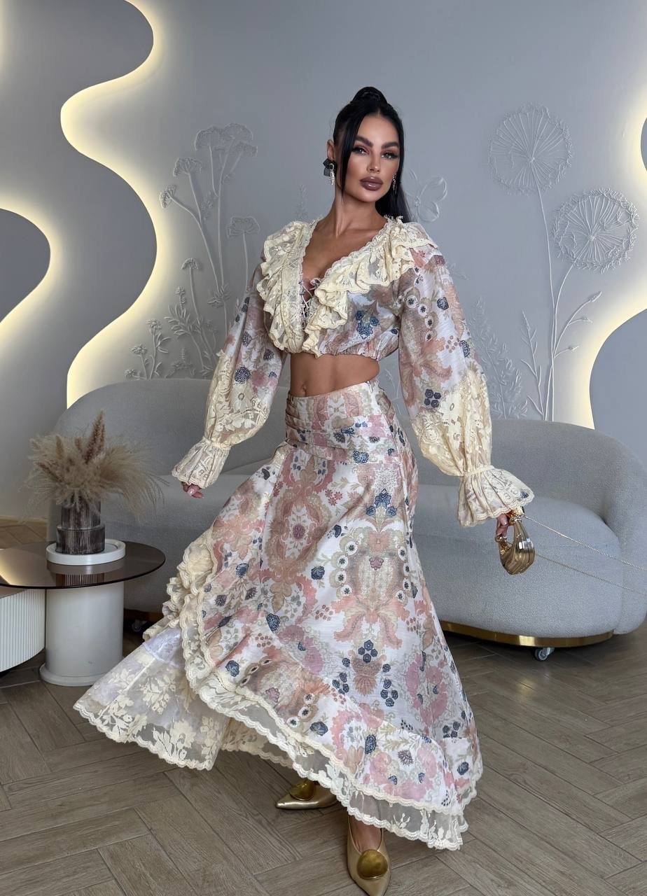 модные наряды,летние наряды,летний костюм с юбкой,платье стильное