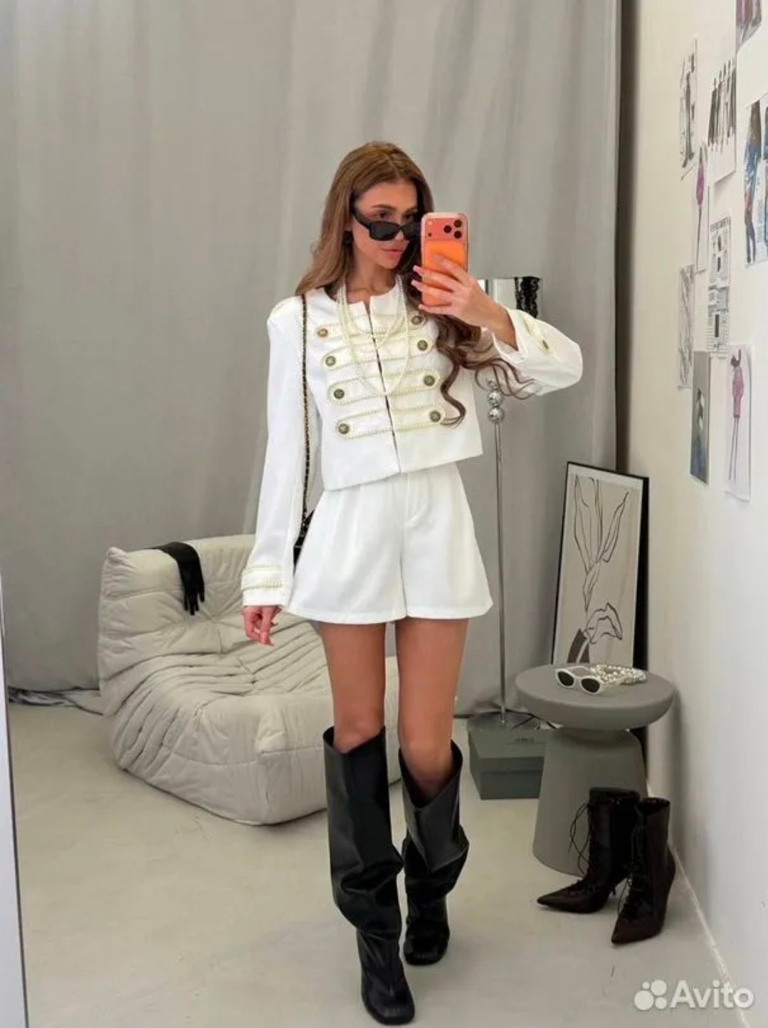 жакет,костюм с юбкой,приталенный жакет,жакет lichi,пиджак в стиле милитари