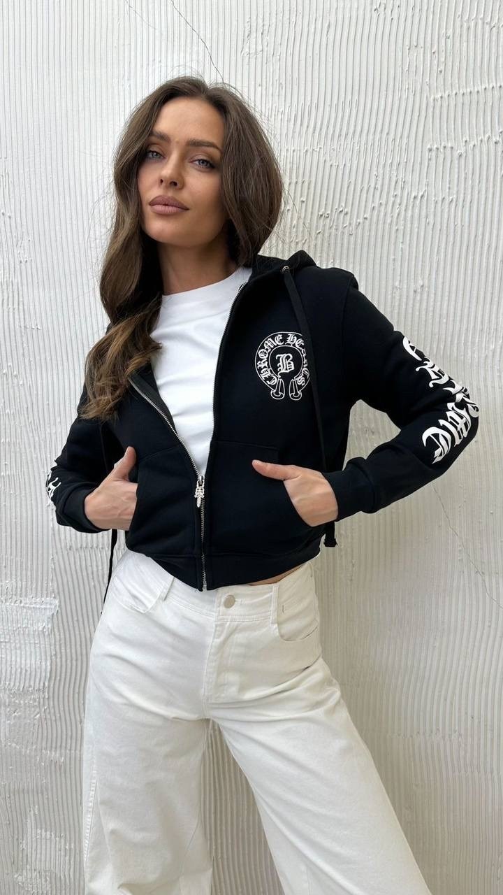 толстовка,женская толстовка,chrome hearts zip hoodie,chrome hearts hoodie,худи