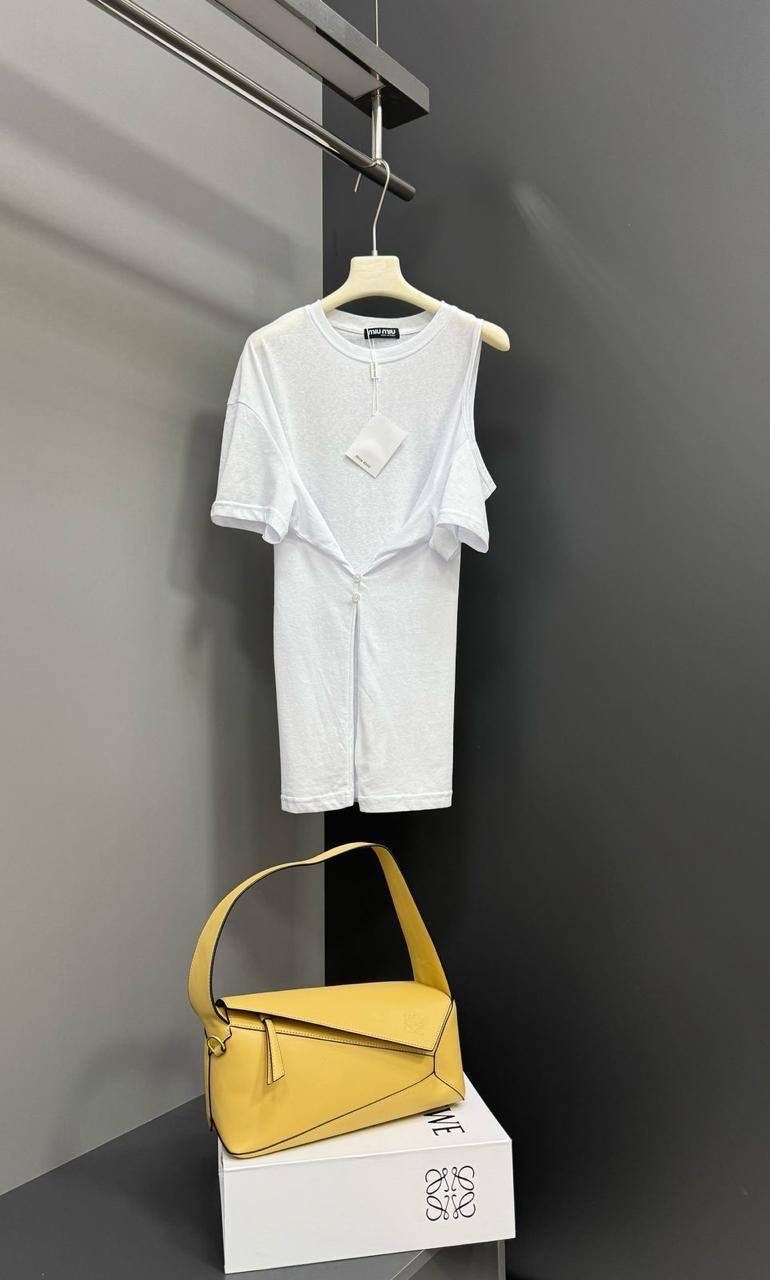 футболки белые,футболки брендовые,летние футболки,асимметричная футболка