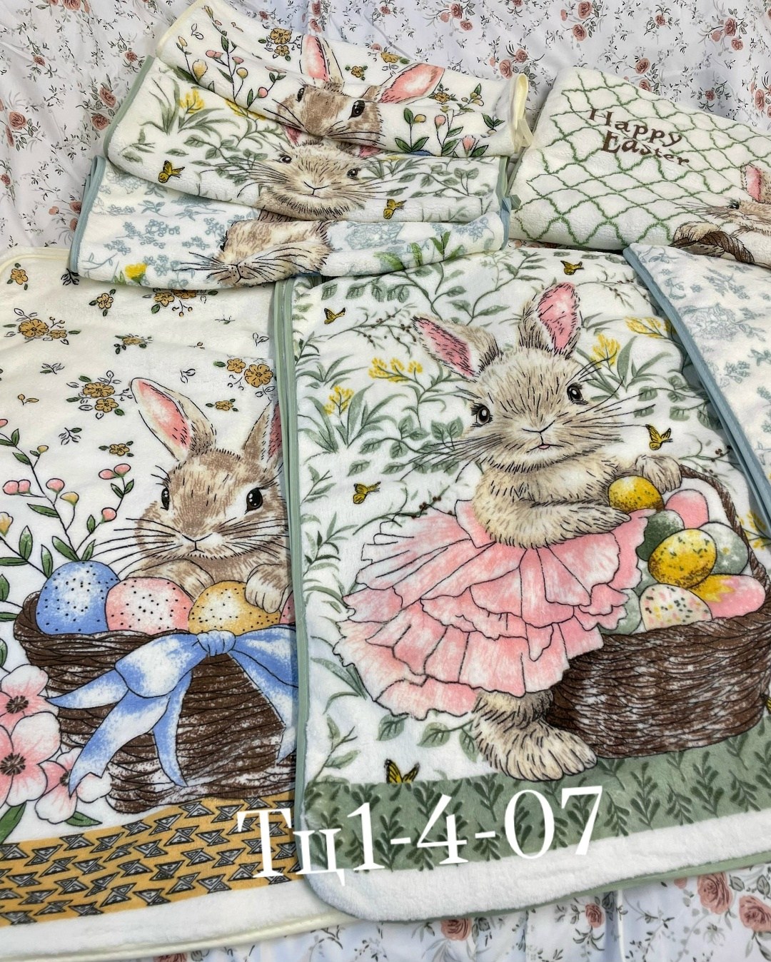 полотенце кухонное с кроликом,полотенца для кухни с зайчиками,набор полотенец кухонное,полотенца кухонное,набор кухонные полотенца вафельные