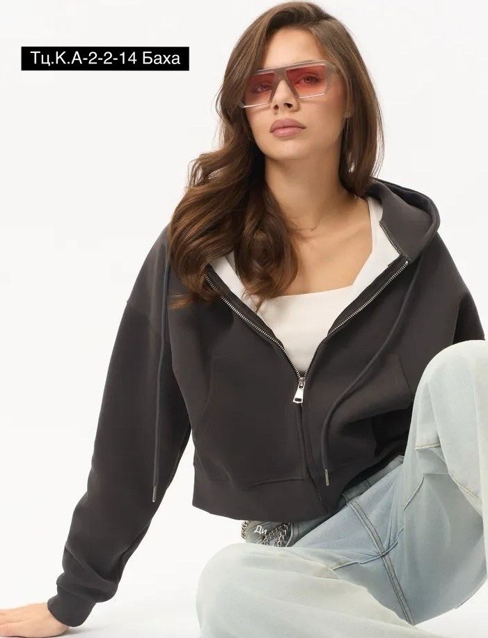 толстовка на молнии из футера 3х нит.начес серый,толстовка женская,оверсайз толстовка,толстовка,женская толстовка из футера с начесом happyfox