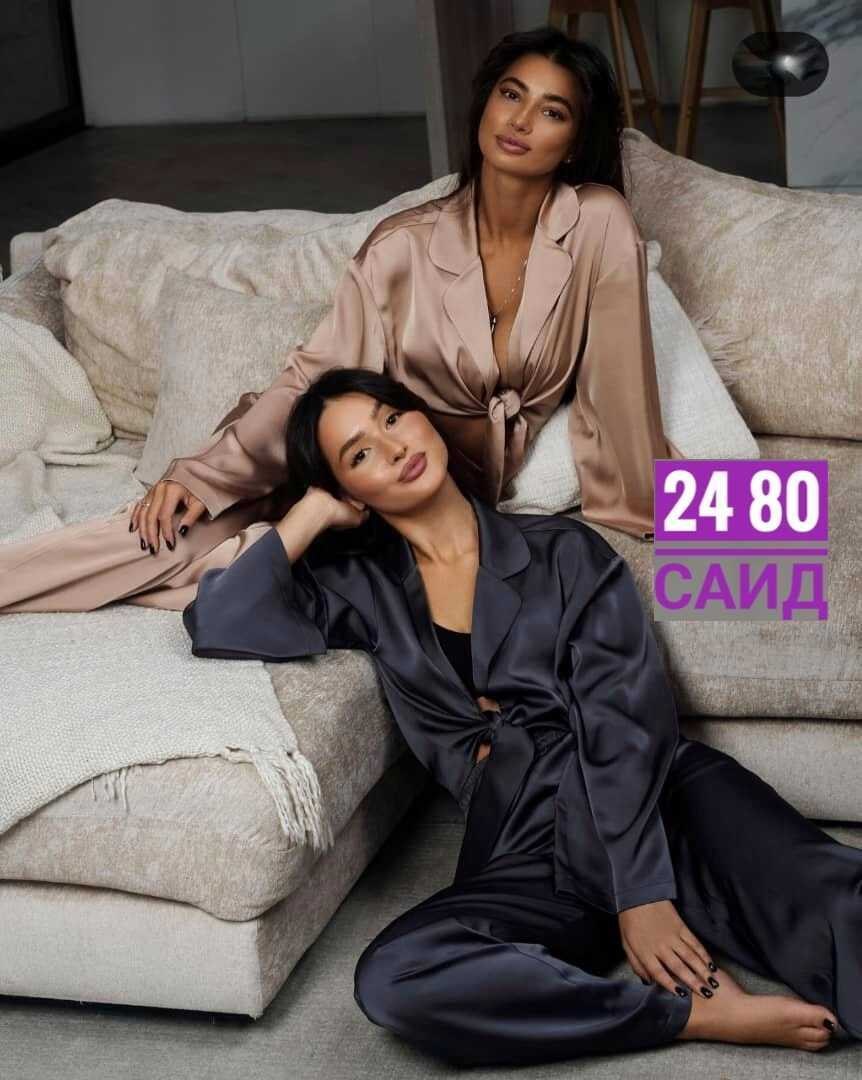 шелковая пижама,брючный атласный костюм,атласный костюм женский,атласный костюм,пижама женская шелковая