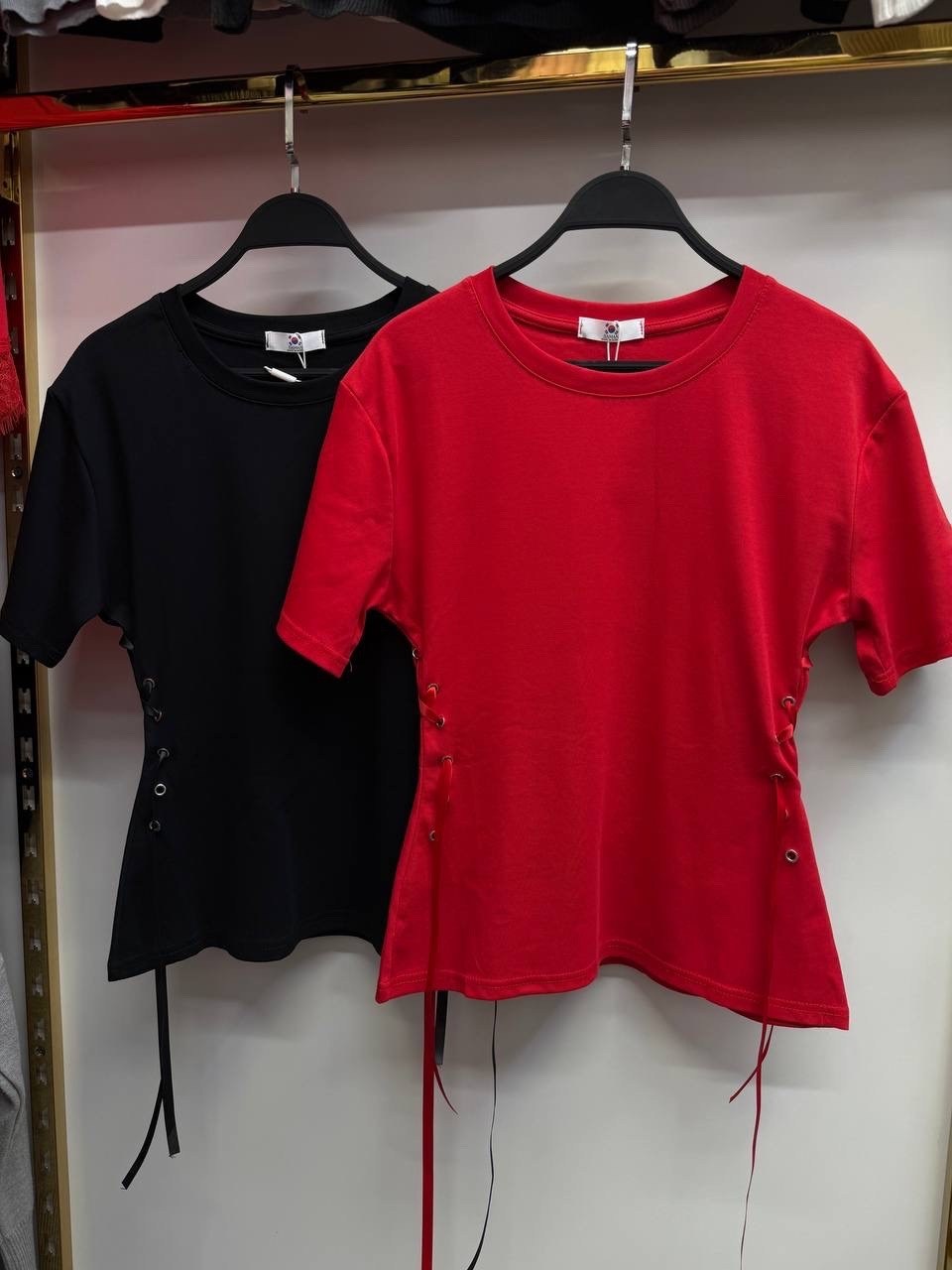 женская футболка,футболки и топы,женские топы,футболка со шнурками,футболка на шнуровке