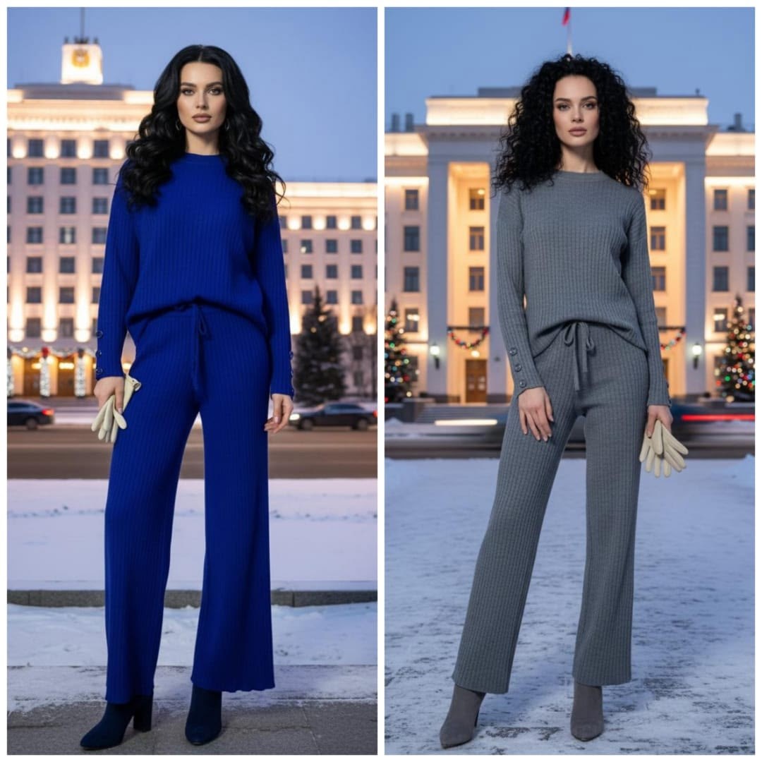 женские костюмы,костюм женский кофта и штаны арт. 1545967,костюм с брюками,костюм женский теплый вязаный брючный,костюм теплый вязаный брючный alina женский