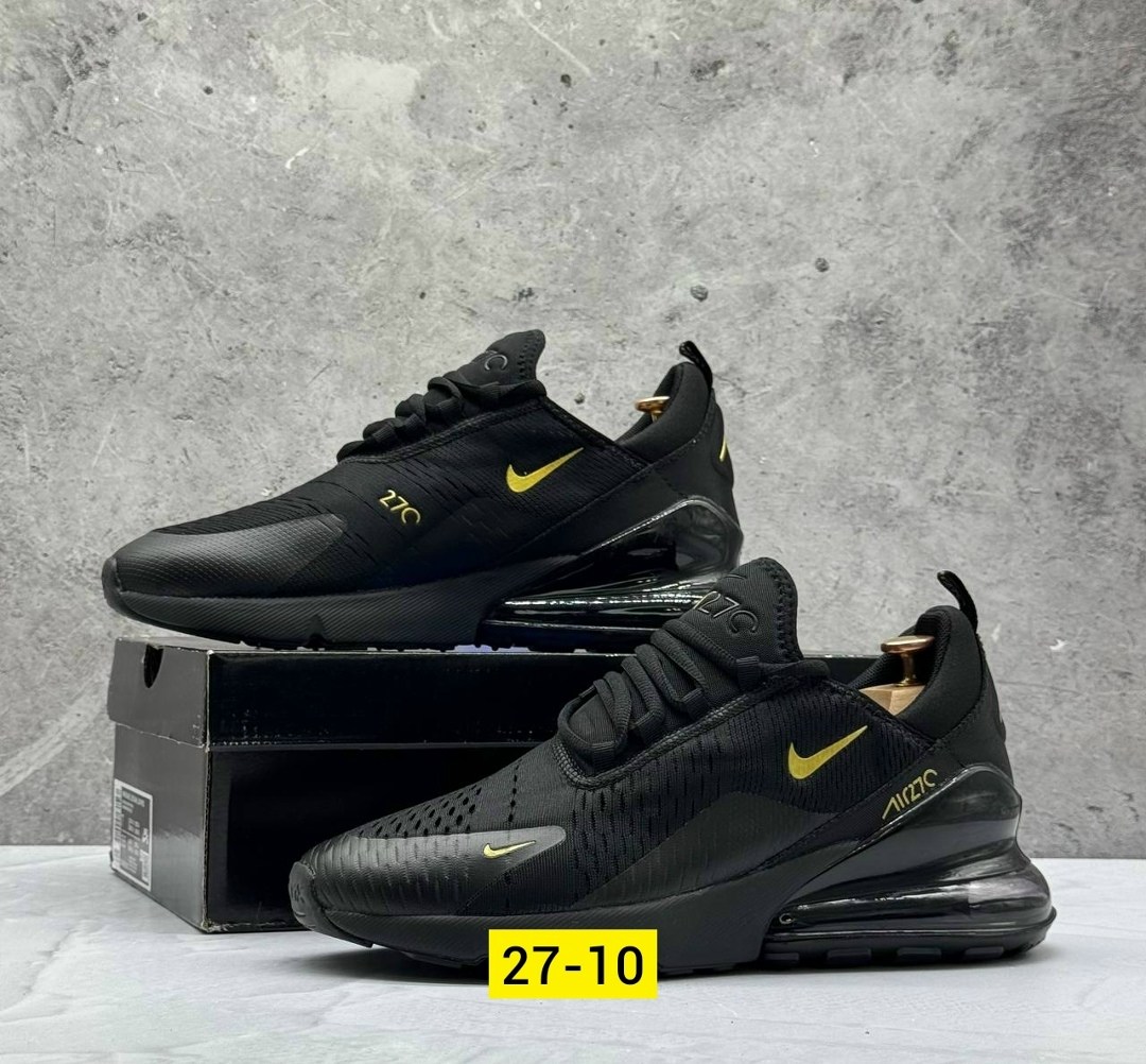 кроссовки,nike air max 270 black gold,кроссовки nike air max 270,кроссовка мужской,nike air 270