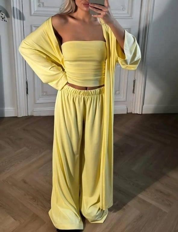 брючный костюм,костюм тройка (кардиган + топ + брюки) цвет черный,костюм тройка (кардиган + топ + брюки),,женский костюм