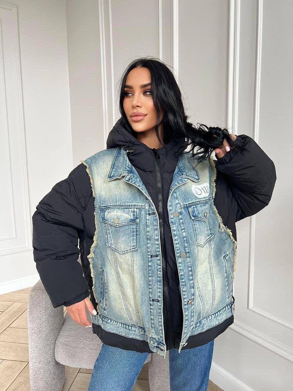 корейская одежда,джинсовая куртка,куртка женская джинсовая,джинсовая куртка с интересными вставками,куртка модная