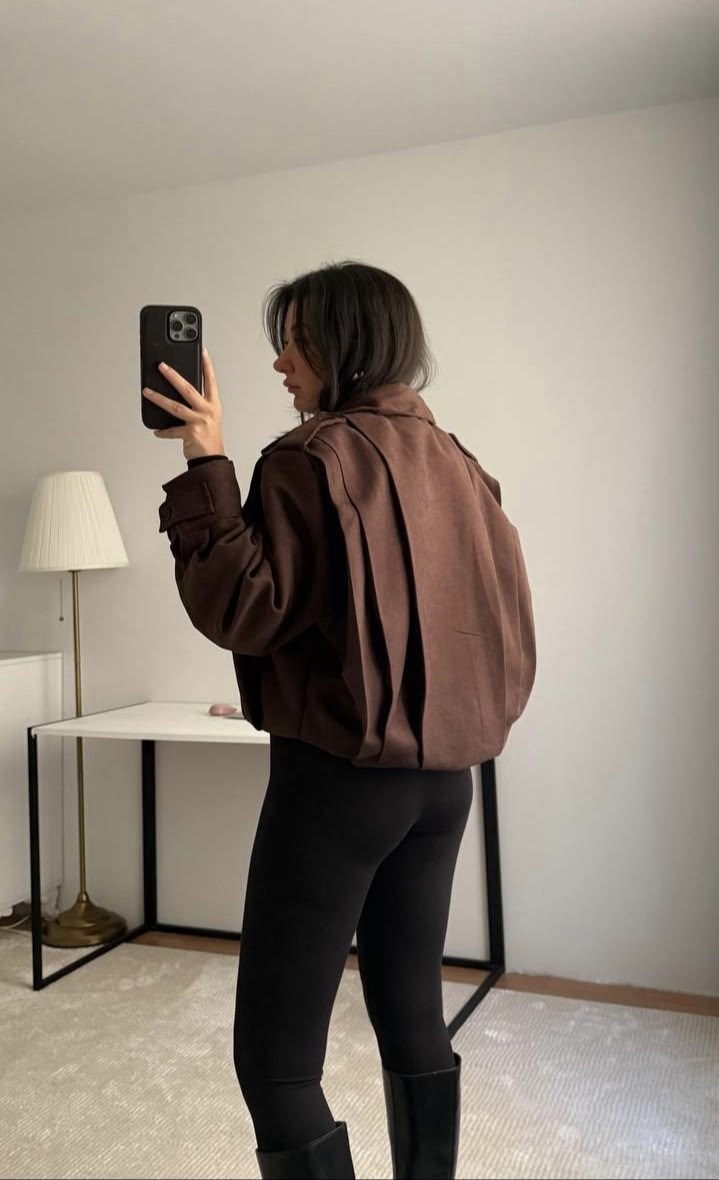 замшевая куртка,коричневая куртка,куртка оверсайз,куртка замшевая бомбер оверсайз,куртка свободного кроя