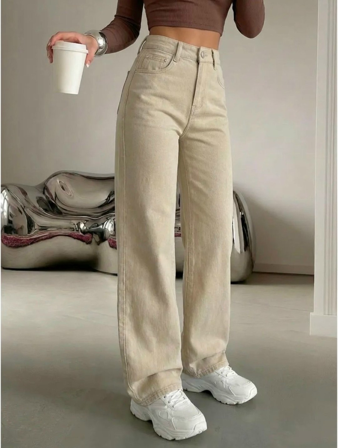 модные брюки,джинсы бежевые,джинсы madmext бежевый,брюки джинсы