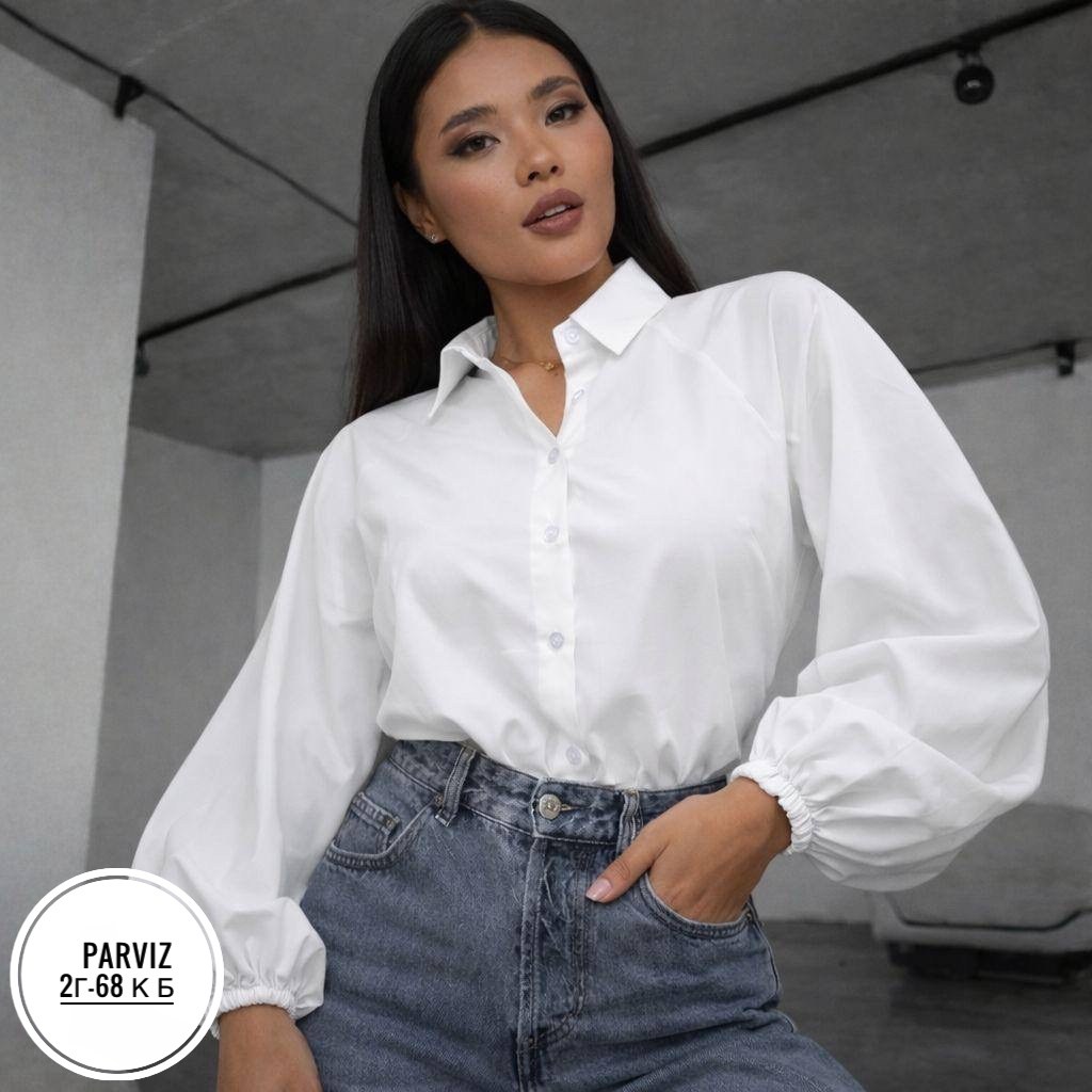 рубашка оверсайз с объемными рукавами фонариками,рубашка с объемными рукавами,рубашка белая оверсайз,рубашка женская белая оверсайз,рубашка офисная оверсайз с пышными рукавами cassa marina