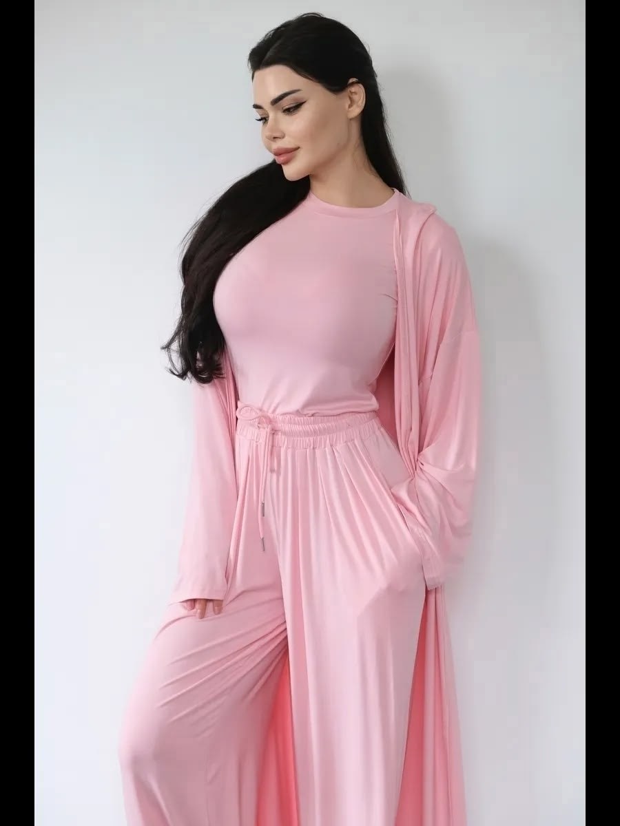 трикотажные костюмы,костюм женский,костюм с кардиганом,,блузка летучая мышь sahera rahmani