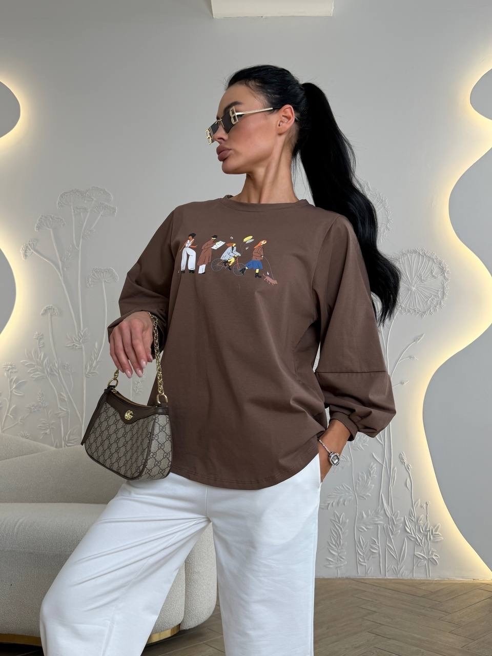 свитшот женская,футболка удлиненная туника оверсайз la brisa 253930077,кофта оверсайз,женская кофта,свитшот кофта