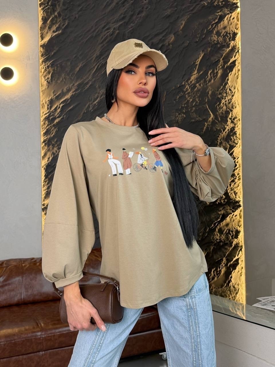 свитшот бежевый,свитшот бежевый charutti 017377845,теплый свитшот,свитшот,свитшот оверсайз