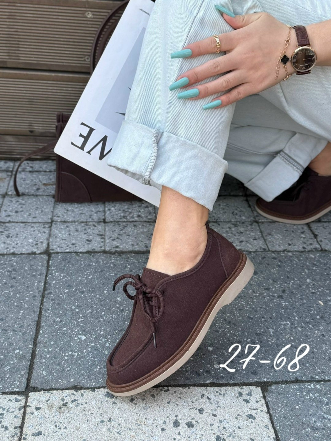 ,женская ,лоферы замшевые на шнуровке,повседневная ,лоферы замшевые на шнуровке цвет коричневый