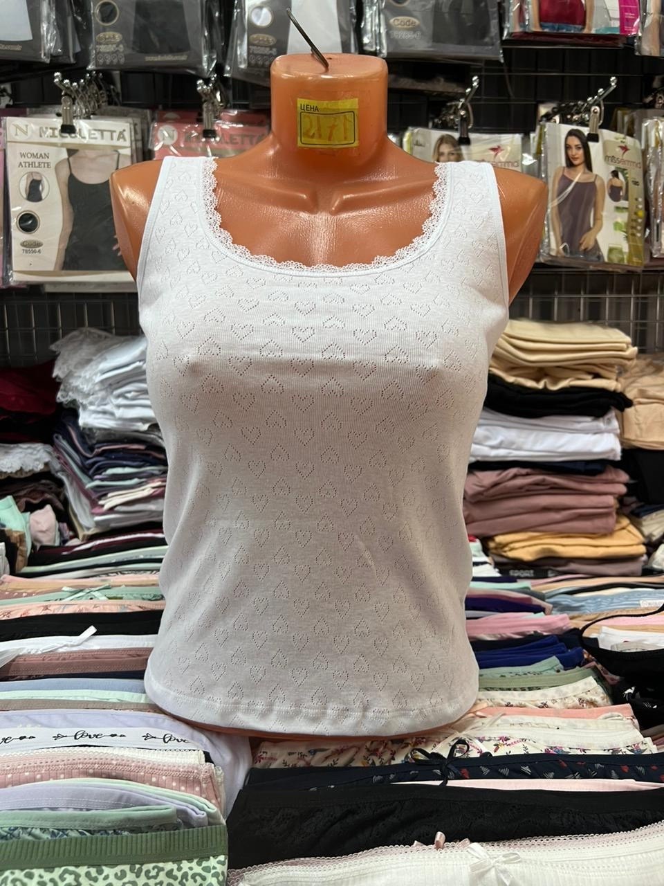 майка женская бельевая,женская майка,майка женская mudem,майка женская бельевая хлопок,майка бельевая с кружевом