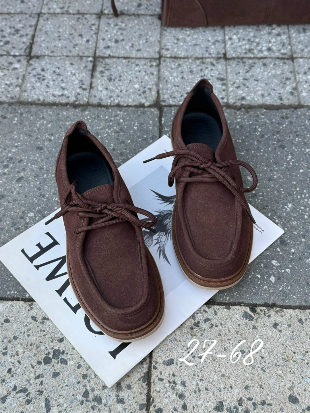 ,женская ,лоферы замшевые на шнуровке,повседневная ,лоферы замшевые на шнуровке цвет коричневый