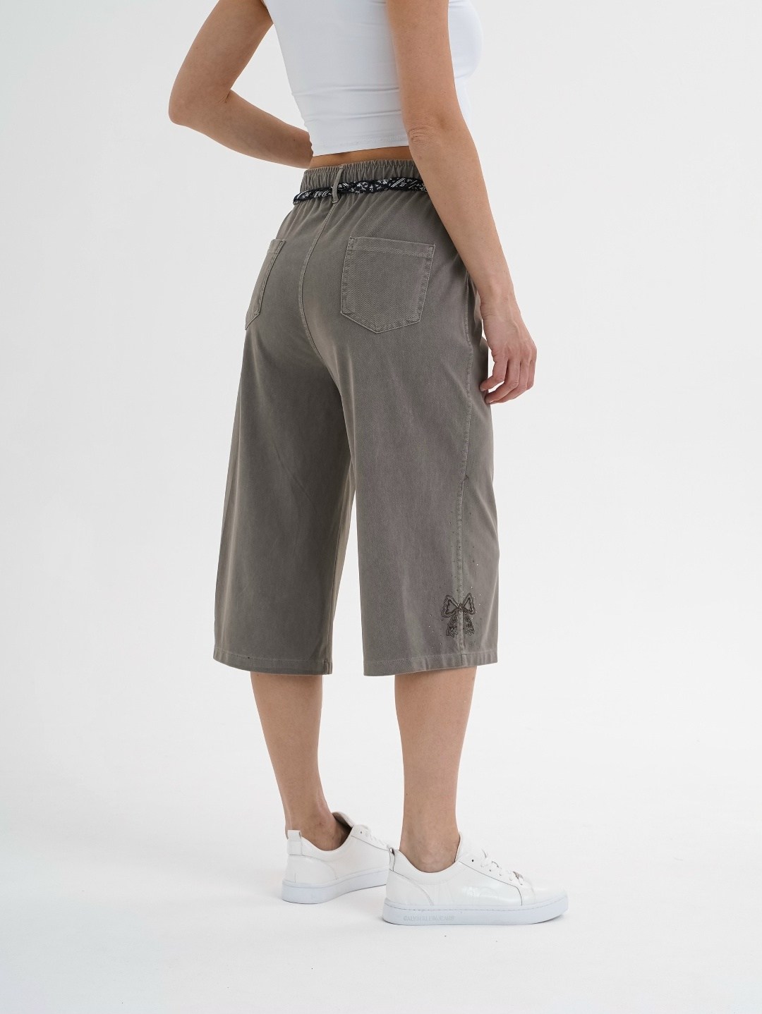 бриджи женские,брюки капри,повседневные брюки,кюлоты брюки,серые бриджи