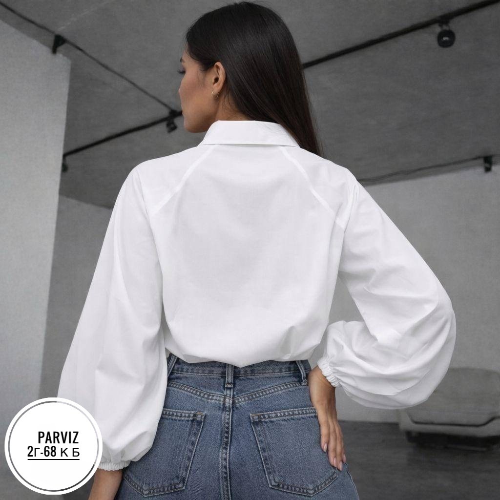 рубашка оверсайз с объемными рукавами фонариками,рубашка с объемными рукавами,рубашка белая оверсайз,рубашка женская белая оверсайз,рубашка офисная оверсайз с пышными рукавами cassa marina