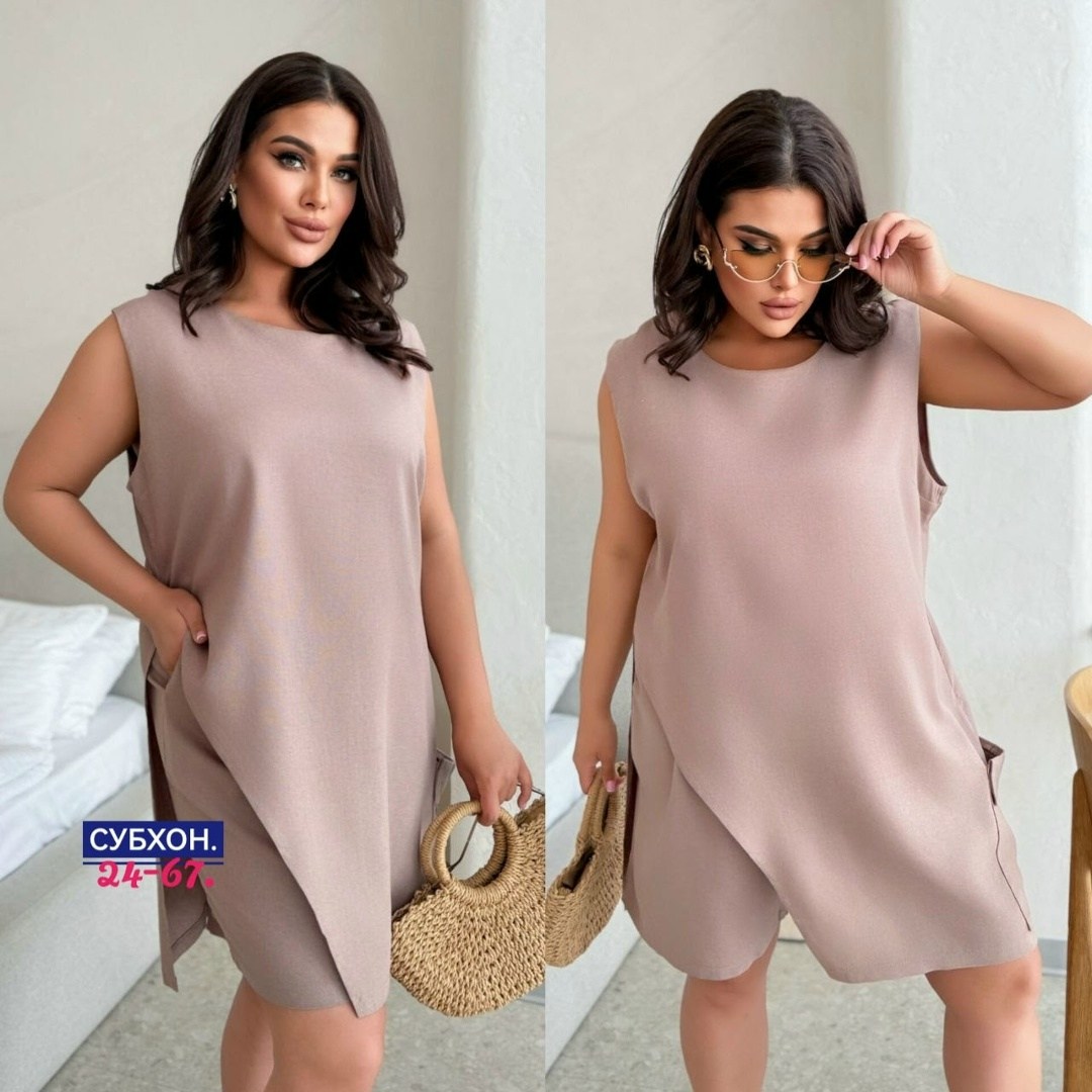 одежда больших размеров, больших размеров,костюм с шортам,летняя ,модное платье