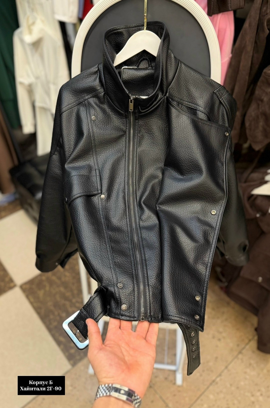 куртка из экокожи,косуха женская оверсайз кожаная куртка,куртка косуха оверсайз,куртка косуха h&f b женская оверсайз арт: 28918766,куртка косуха из экокожи