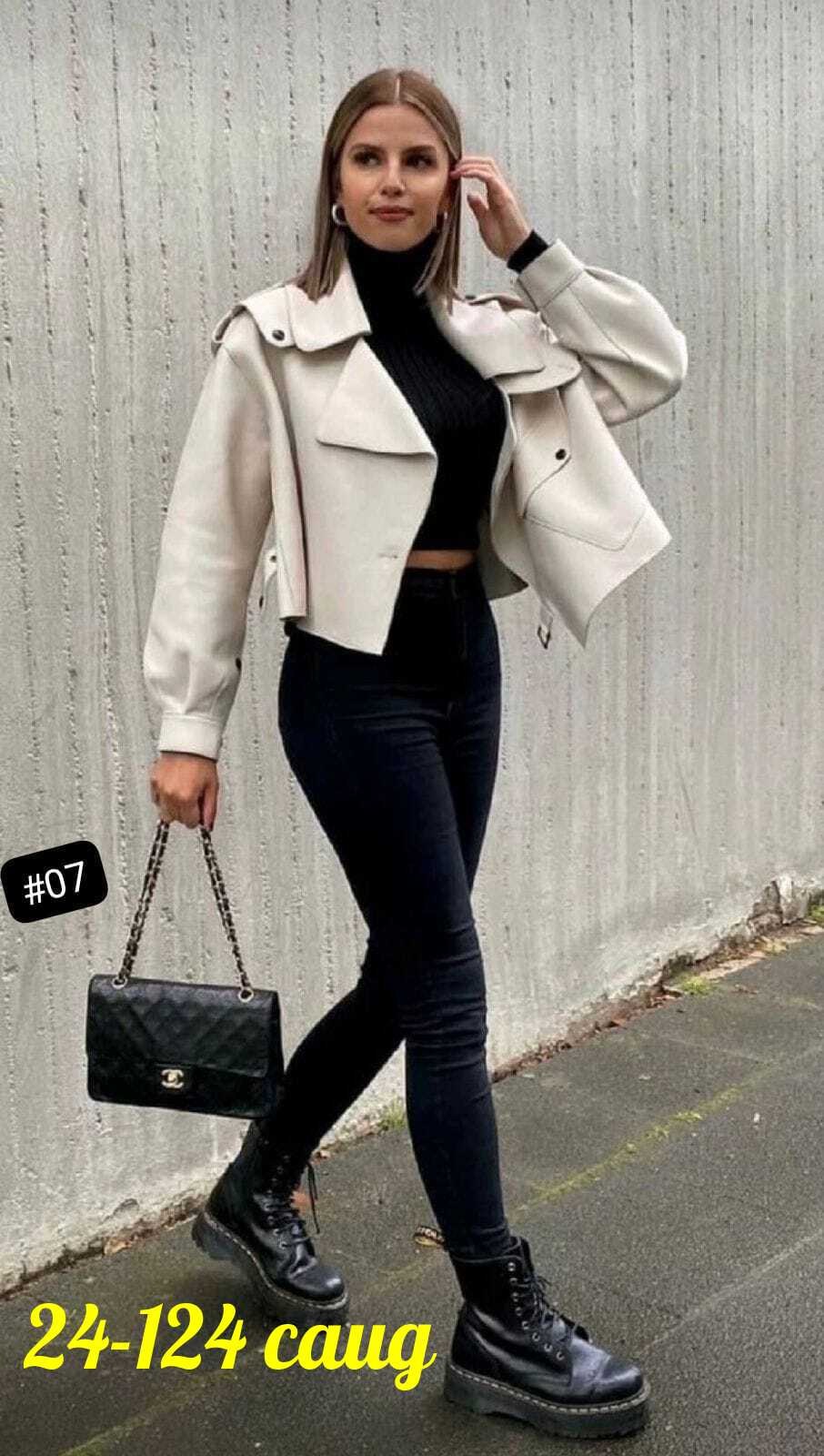 белая кожаная куртка,женская куртка из искусственной кожи,куртка косуха,кожаная куртка,модная женская куртка