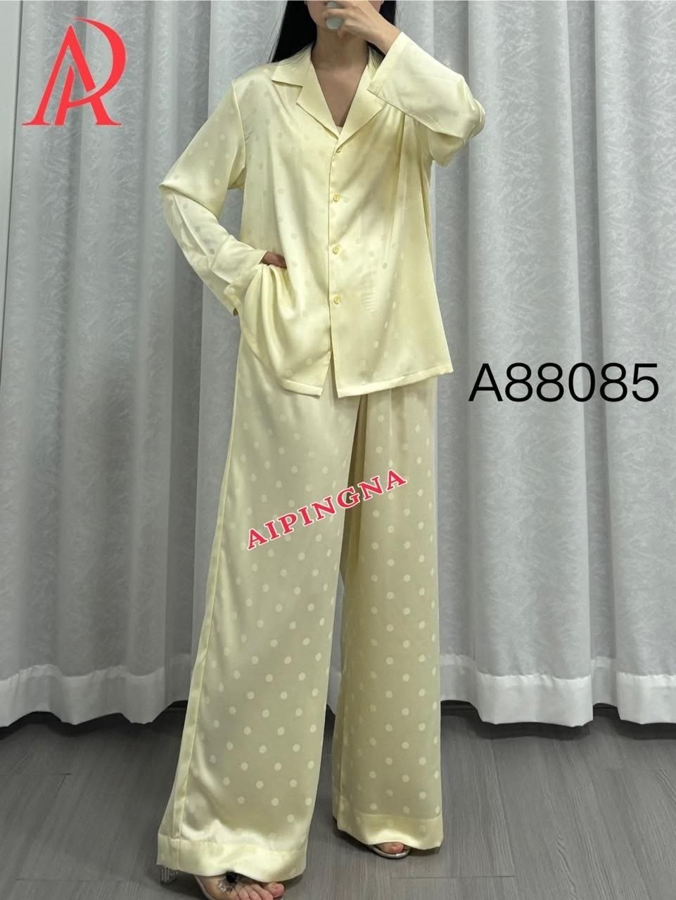 пижама женская шелковая cо штанами,пижама женская шелковая bright fame,женская пижама,шелковая пижама,пижама для женщин