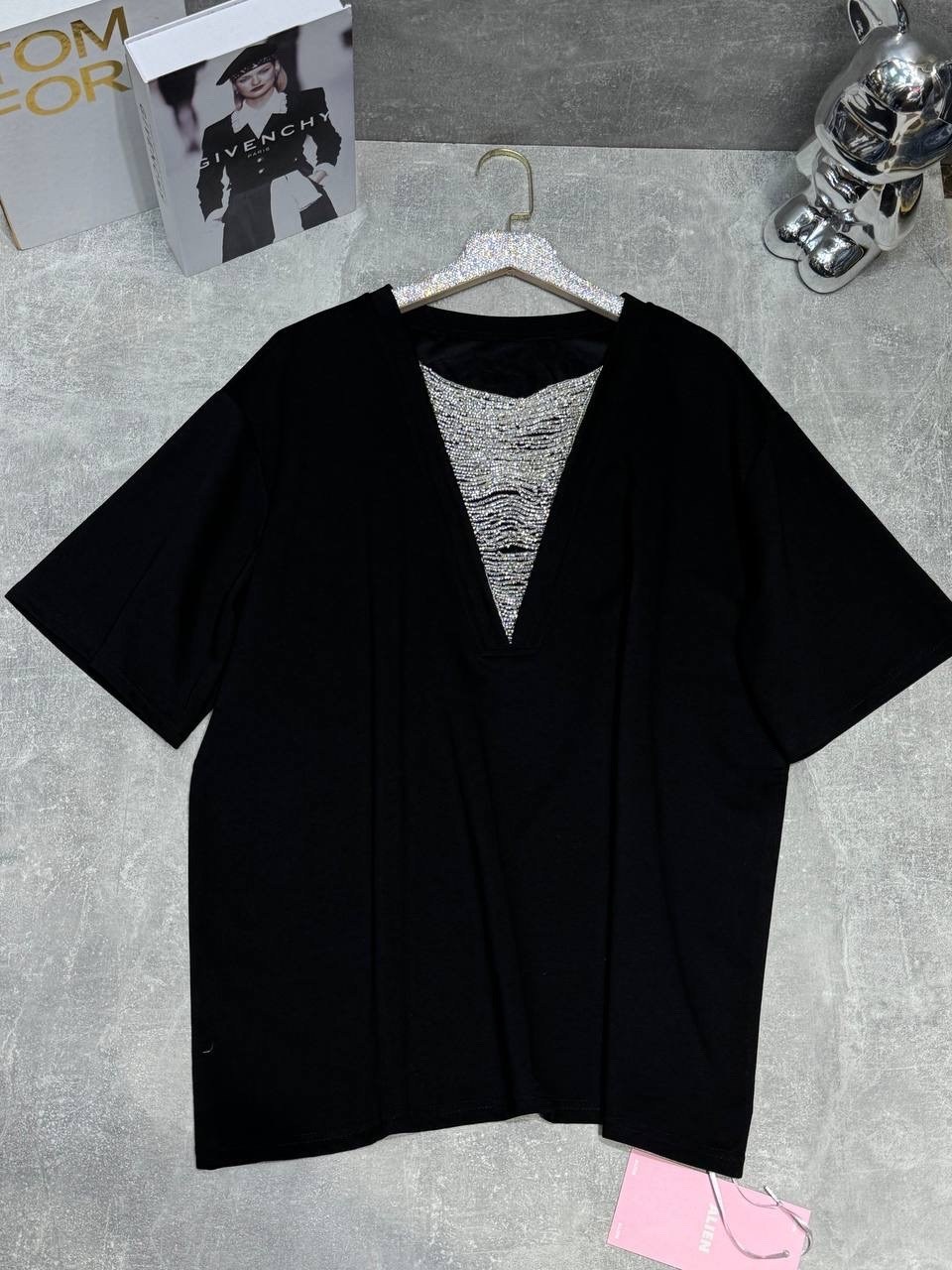 футболки женская,футболка с v образным вырезом,футболка,модная футболка,черная женская футболка