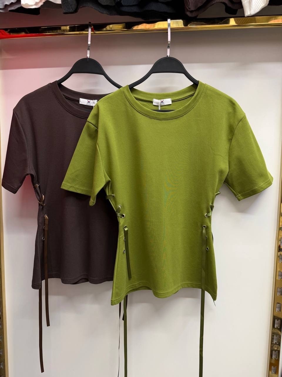 женская футболка,футболки и топы,женские топы,футболка со шнурками,футболка на шнуровке