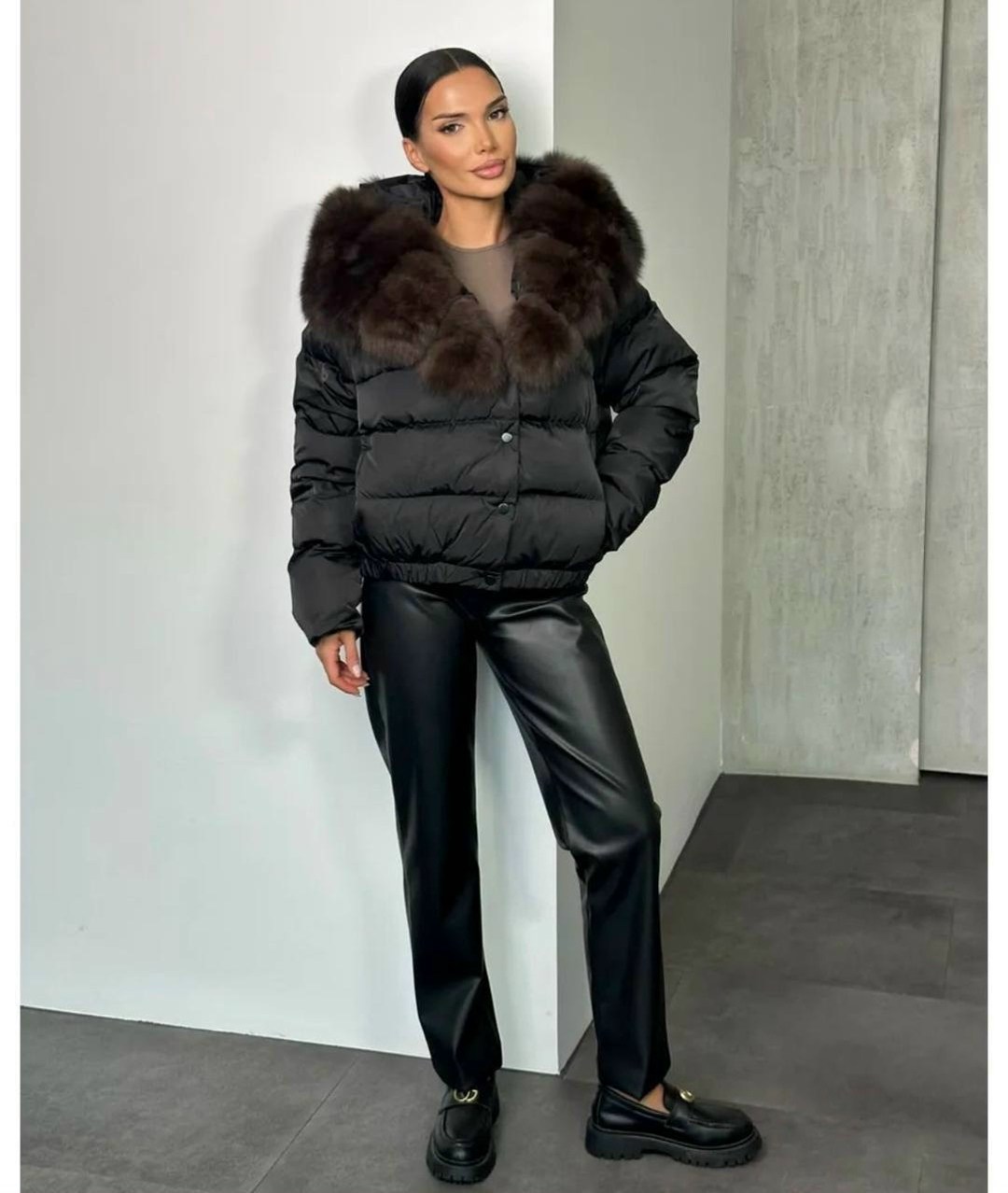 пуховик куртка с мехом,пуховики с мехом,куртка с натуральный мехом,пуховик с натуральным мехом,пуховик с натуральным мехом песца с капюшоном by gor