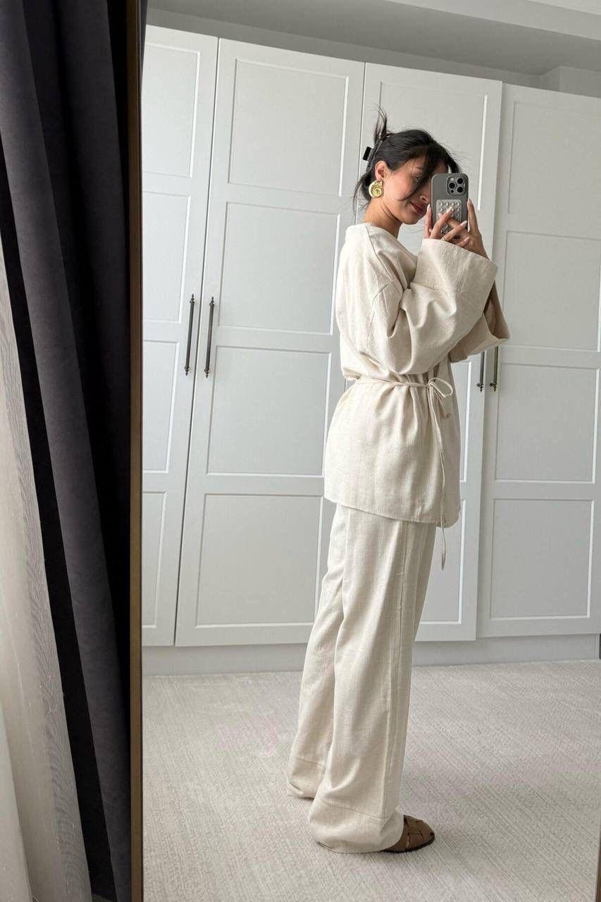 льняной брючный костюм,костюм льняной женский,костюм женский лен,костюм лен,костюм льняной