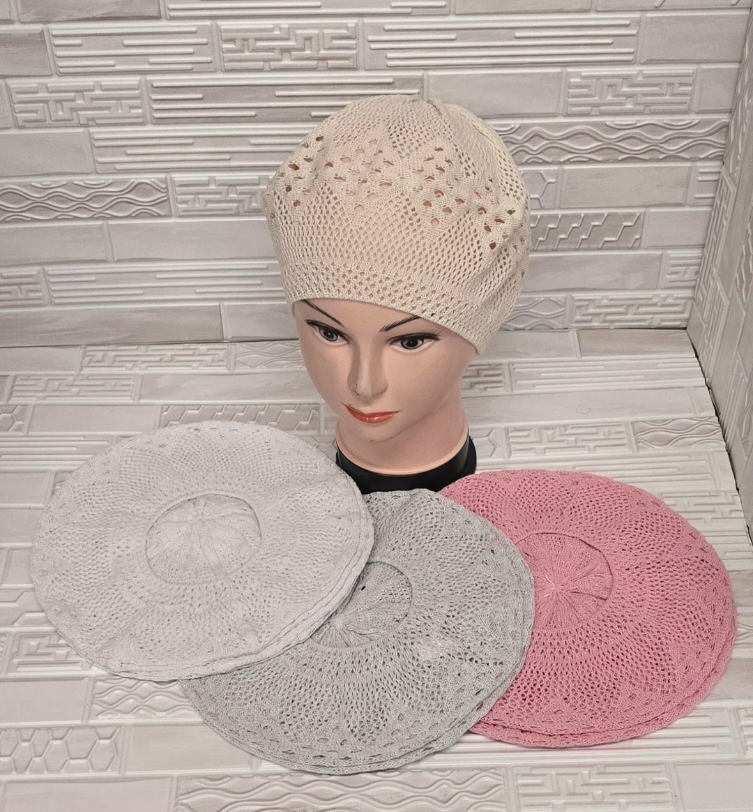летний берет,берет ажурный,берет летний ажурный,шапка для женщин,беретка