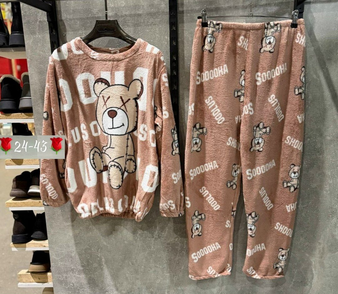 костюм теплый женский домашний пижама плюшевая,костюм теплый женский домашний пижама плюшевая urya+,пижама женские,пижама женская теплая,пижама со штанами теплая домашняя