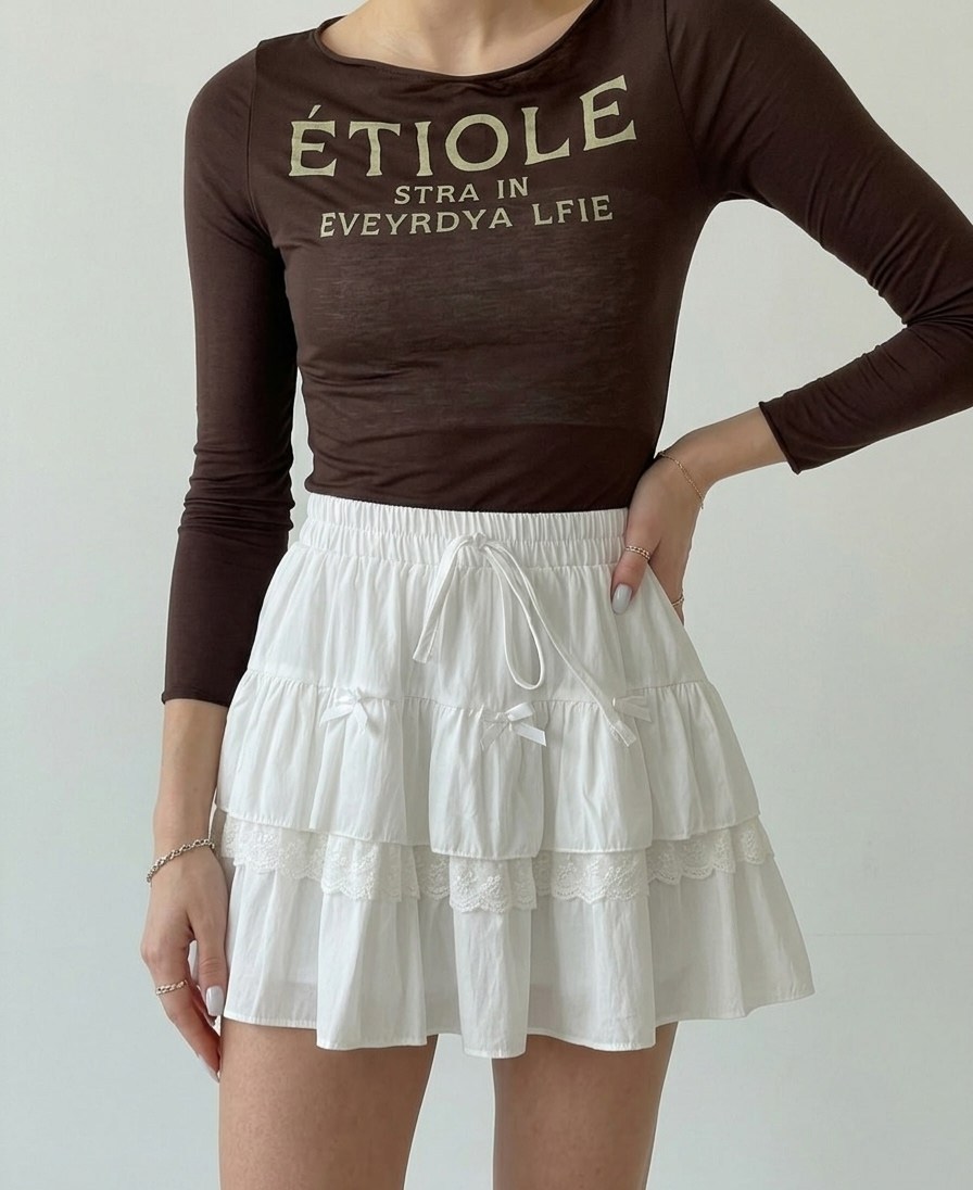 юбка с оборками,мини юбка,юбка белая,юбка,юбка белая с воланами