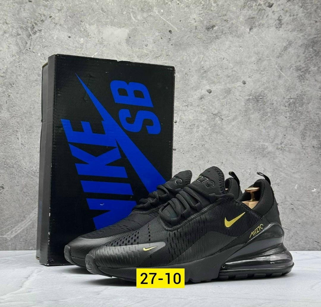 кроссовки,nike air max 270 black gold,кроссовки nike air max 270,кроссовка мужской,nike air 270